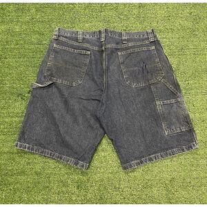 Vintage Wrangler New York Yankees Custom Embroidered Carpenter Jean Shorts Sz 36